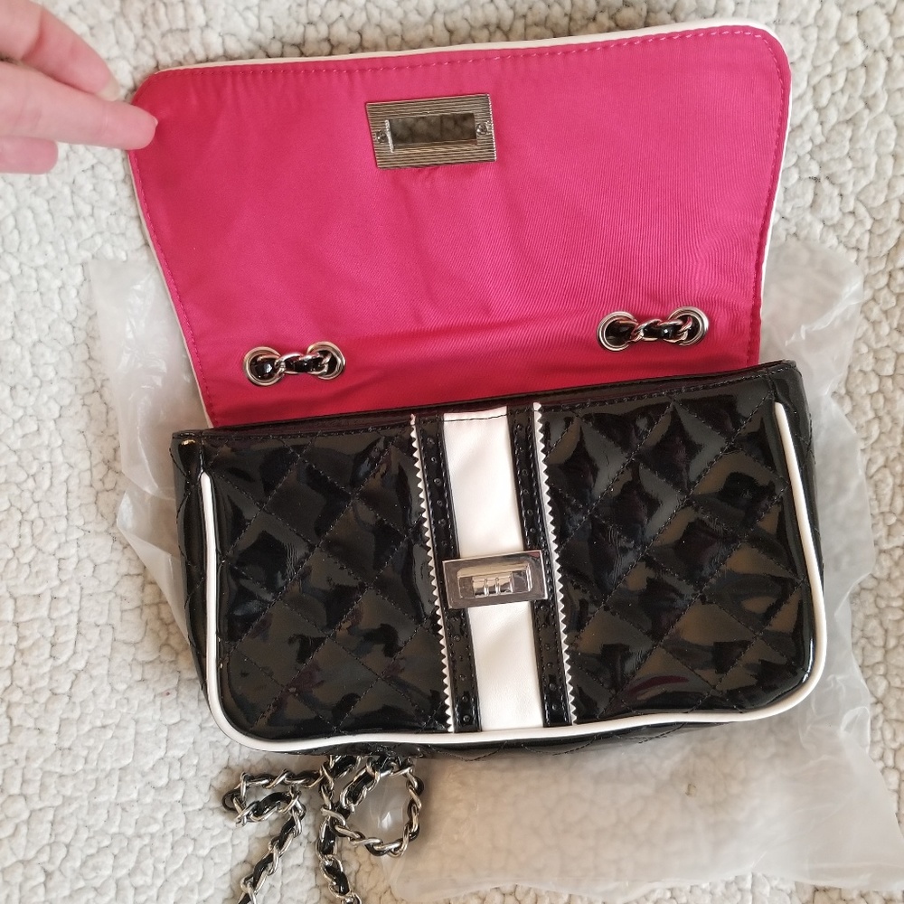 NEW White House Black Market Patent Crossbody Bag